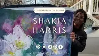 New Styles! Clutch featuring Shakia Harris original oil painting