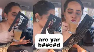Urfi javed Have Problem in her New Dress, Urfi Javed Not Able to drink Chai, Urfi javed Dress