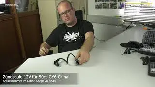 Streetlights.de Z&uuml;ndspule / Z&uuml;ndung / Z&uuml;ndkerzenstecker - 2PIN - 12V 50cc GY6 China 4Takt Roller