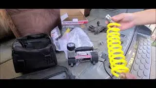 Обзор и демонстрация открытого контейнера Pittsburgh Air Compressor From Harbor Freight
