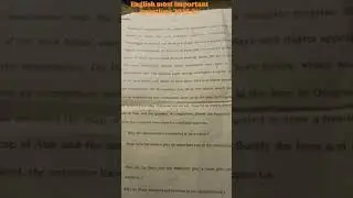 👍English  Class 12MOST important questions Up board paper related 2025-26#upboard #intermediateexam👍