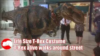 Life Size T-Rex Costume as Interactive Entertainment Prop