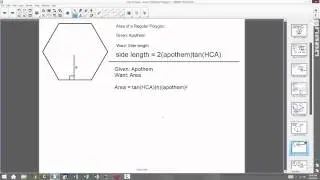 Geometry Area of Regular Polygons