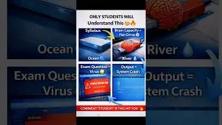 Only Students Will Understand This 😲💀 | Exam Mode = System Crash 💻💀 #examreality