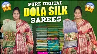 😍Latest Pure Dola Silk Sarees | Premium Digital Prints | Festive & Partywear Collection