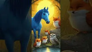 A Unique Blue Horse ✨️ A Moral Story For Everyone By Happy. Kids