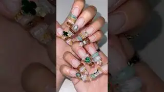 Trying the viral bangle stack nail trend on myself 👀🫶🏻