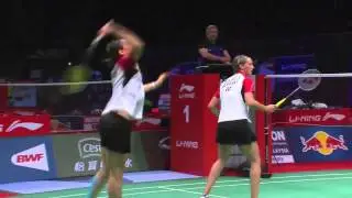 Group Stage -WD(Highlight) -Woon K.W./Vivian Hoo K.M. vs B.Michels/J.Goliszewski -2013 Sudirman Cup