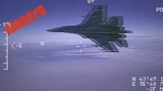 Russian Su-27 Near Miss With Navy Lockheed EP-3