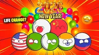 Countries Celebrating New Year 🥳 | CountryBalls | Pakistan | #mhacommunity
