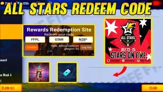Free Fire All Stars Redeem Code | FREE FIRE REDEEM CODE | FF Redeem Code Today | FF Rewards Code