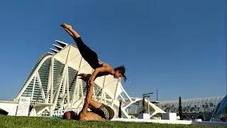 ACROYOGA POPS. Back and forth pops V. Back bird to reverse bird and reverse bird to back bird.