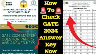 How to download🔥 gate 2024 answer key😱|Gate 2024 official answer key out now🚨|Gate 2024 answer sheet