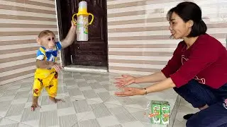 Mom Was Delighted to See Baby Monkey Excited for Its Delicious Meal