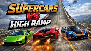 HIGH RAMP VS SUPERCARS IN BeamNG.drive