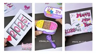 New year card/ Paper craft / How to make / Easy to make / miniature craft / School project/ DIY