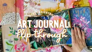 Mixed-media art journal flip through with Wendy Brightbill