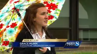 Students stage walkout over gay man's job denial