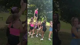 Summer stunting bloopers #cheerleading #stunt #highschoolsports #cheer #performancecheer