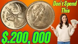 DO YOU HAVE IT!? 👉 $200.000💰👈 Very Rare and Valuable Error Coin Elizabeth II 25 Cents Canadian 1968