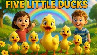 Five Little Ducks 🦆 | Bubble Beeps - Rhymes 👶💛 Joyful Counting Song for Kids & Toddlers 🎶