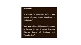 What are some quick manifestation techniques that actually work? #8WeeksToMiracles