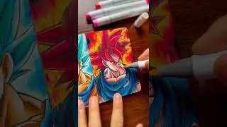 [ASMR] Drawing Goku Super Saiyan God - Dragon Ball Super | WyRich #goku #asmr