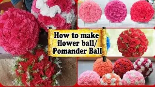 How to make pomander|How to make flower balls|Hanging flower balls|Carnation Flower balls/pomander