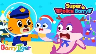 Ocean Chase Showdown🌊 Merry Christmas Fun! | Police Cartoons & Kids Advnetures | BarryTiger