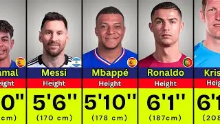 Shocking Heights of the Best Footballers 2025 | 50 Best Football Players