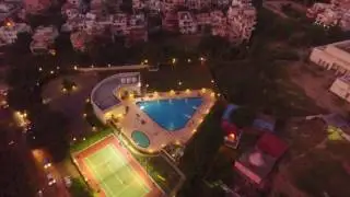 Aerial stock footage India DLF Gurgaon