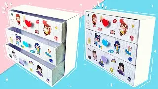 Cách Làm TỦ MINI 3 NGĂN Handmade Từ Giấy Ô Ly / MIA Art & Craft