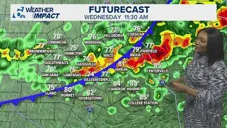 Severe weather risk associated with approaching cold front | Central Texas forecast