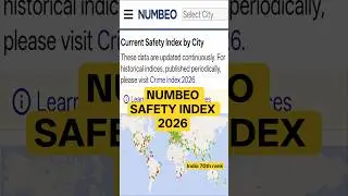 Numbeo safety index ranking 2026 #shorts #currentaffairs #worldaffairs #trending #safety #country