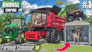 ANIMAL EMPIRE ЭПИЗОД 1 - ПЕРВАЯ ПОКУПКА НЕБОЛЬШОГО КОРОВНИКА В FS25 | Farming Simulator 25 |