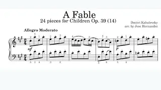 A Fable 24 Pieces for Children, op.39 no. 14 &ndash; Dmitry Kabalevsky | Piano Tutorial + Sheet Music