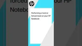 Performing a hard or forced reset on your HP notebook #shorts