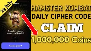 29 July Hamster Kombat daily cipher code | Hamster Kombat | Hunzii Tech