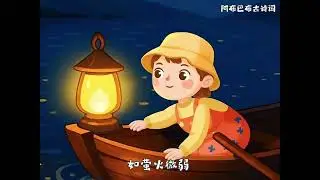 River Lights at Night 🌙 | 舟夜书所见 | Chinese Poem for Kids