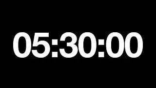 5.5 Hour Timer/计时器/Temporizador/Minuteur - countdown for study or work - black background