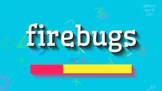 HOW TO SAY FIREBUGS?