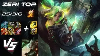 TOP Zeri vs Riven - NA Grandmaster Patch 14.18