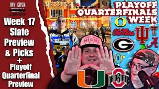 AGW Playoff Quarterfinals Week: Week 17 Slate Preview & Picks + Playoff Quarterfinal Preview