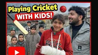 Playing cricket with kids💙