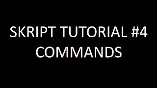 custom commands | skript tutorial #4