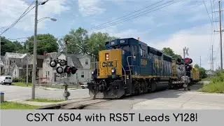 CSXT 6504 with RS5T Horn Leads Y128 Through Northern Kentucky