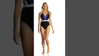 Jets Swimwear Australia Deluxe Plunging Colorblock One Piece Swimsuit | SwimOutlet.com