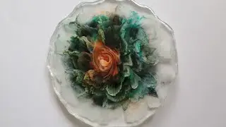 Tuto Resine epoxy 🤩 réalisation de sous verres avec encre à alcool