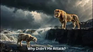 Lion Saves Lamb from Rushing River | Unbelievable Wildlife Rescue