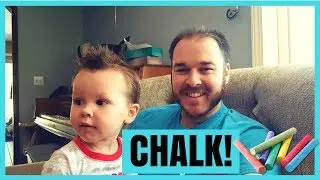 Toddler Uses Chalk For The First Time! | Family Vlog #51